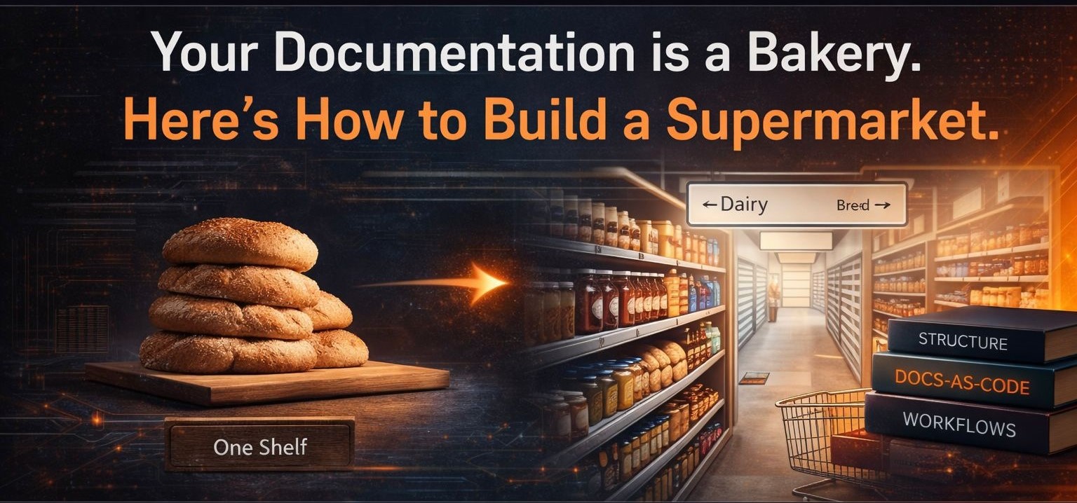 Your Documentation is a Bakery. Here is How to Build a Supermarket.